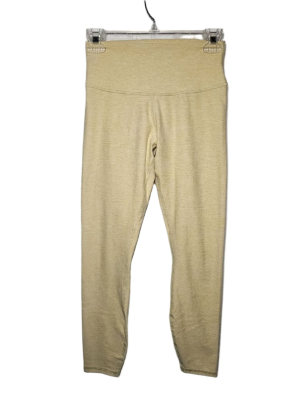 Alo Yoga Alosoft Lounge Leggings 7/8 Light Warm Butter Yellow Heather Small EUC